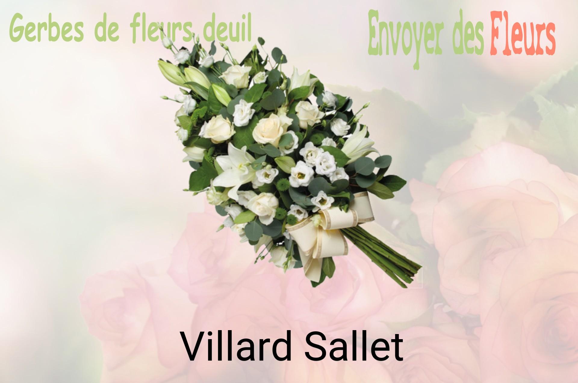 Gerbe de fleurs de deuil livrée à Villard-Sallet